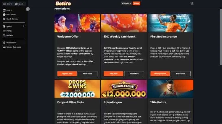 Betiro Casino – Complete online casino ervaring image 3